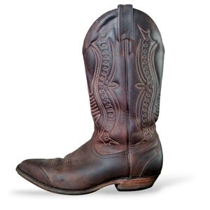 Boulet Men's Rugged Brown Leather Western Boots